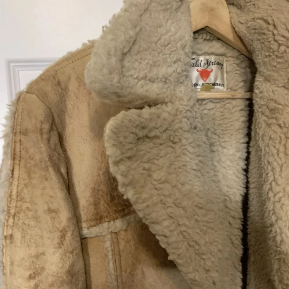 Field Stream mens 38 Cream Shearling Jacket‎ chore rancher Gordon & Ferguson co